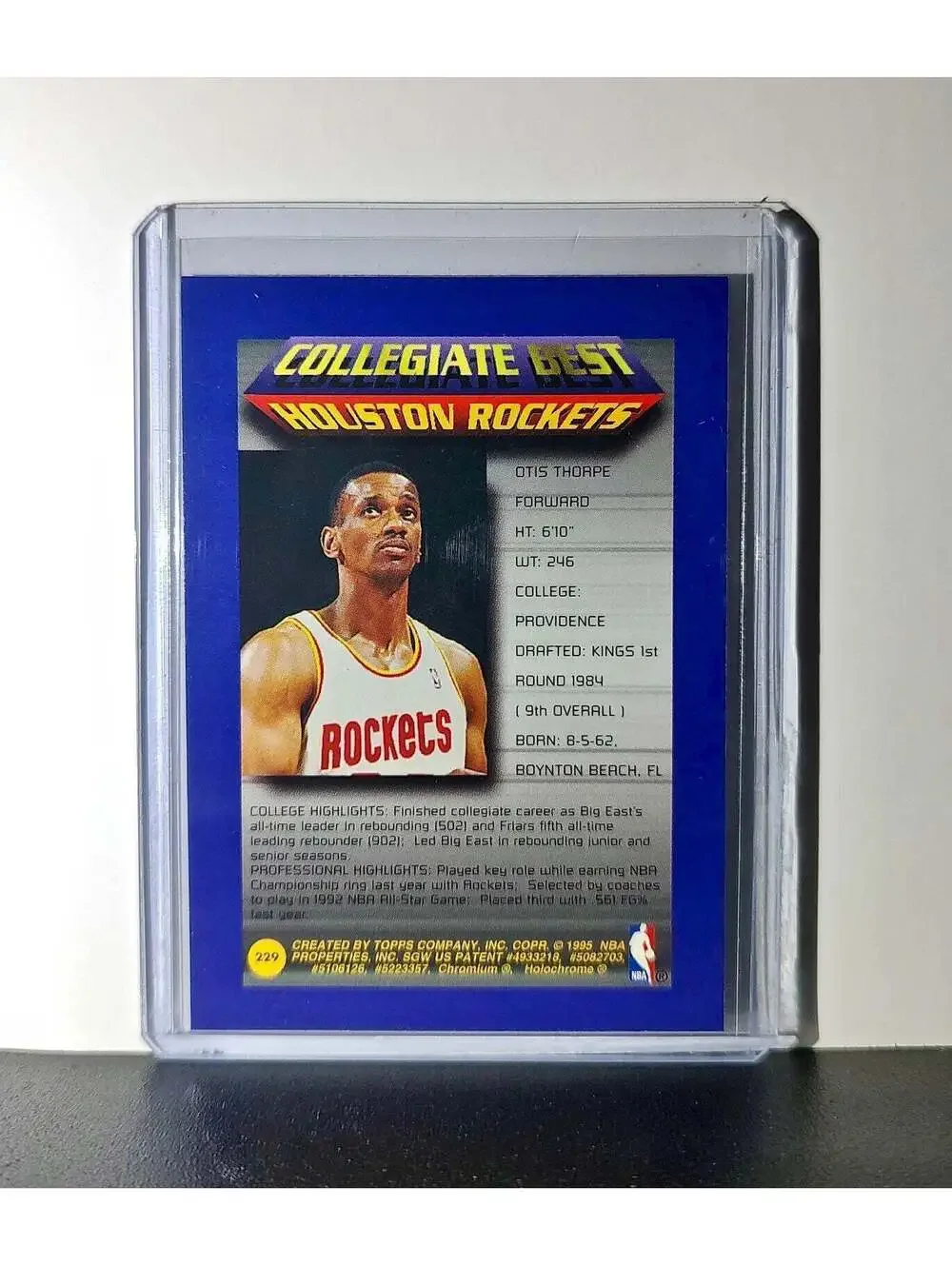 Otis Thorpe 1994-95 Topps Finest #229 Collegiate Best